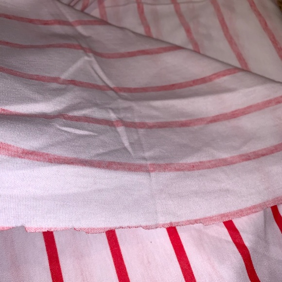Red and White Striped Jersey Fabric - Picture 6 of 7